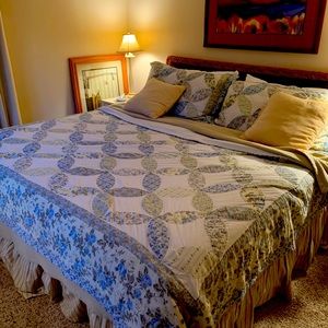 King quilt and bed skirt